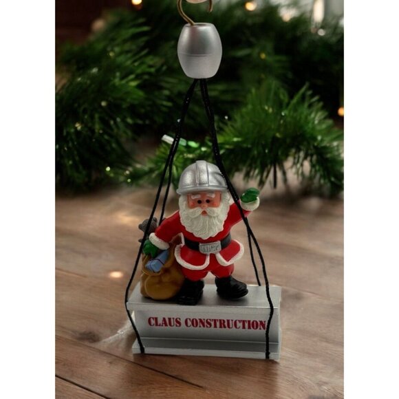 Hallmark Keepsake Santa Claus Construction Christmas Ornament Hard Hat Tool Bag - Picture 1 of 6